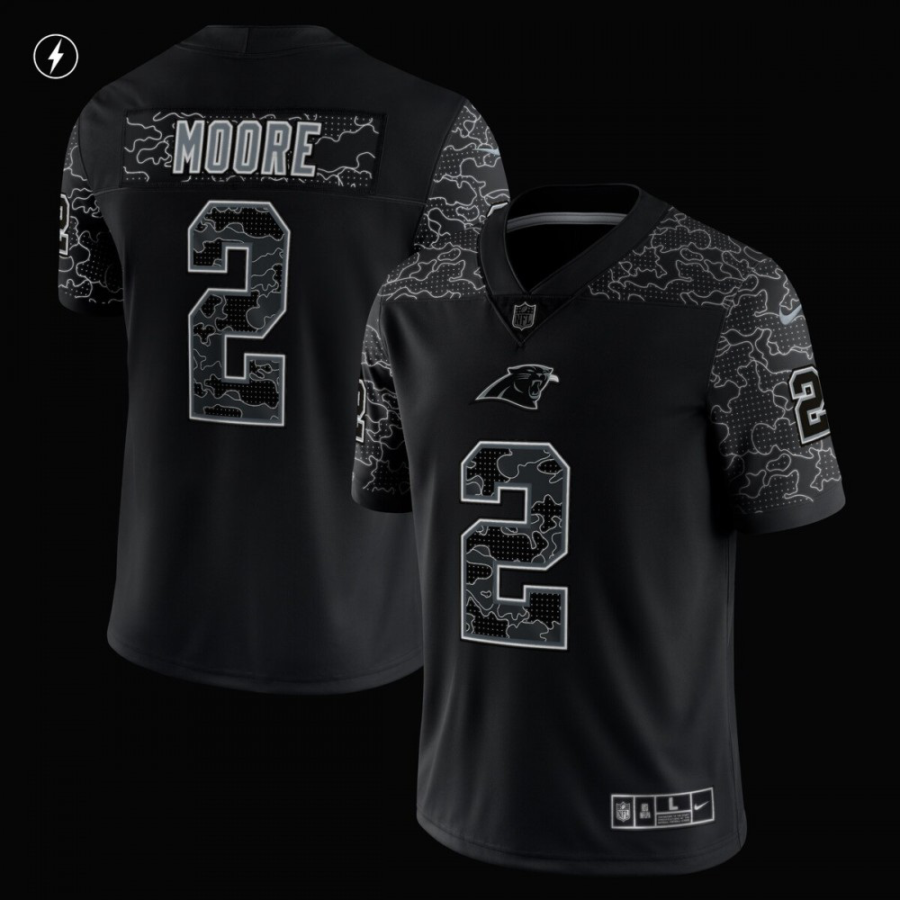 D.J. Moore Carolina Panthers Nike RFLCTV Limited Jersey - Black-GridironStore